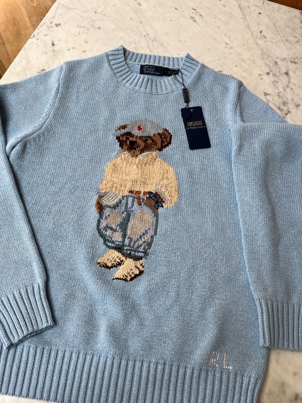 Ralph Lauren Polo Intarsia  Bear Sweater